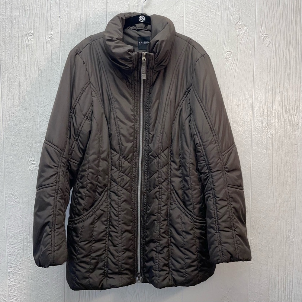 Taifun Seperates Women’s Stylish Quilted Puffer Jacket! Brown Sleek Winter Coat